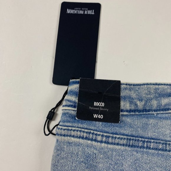 NWT True Religion Rocco No Flap Relaxed Skinny Jeans Mens 40 Measures 42 x 28 - Picture 8 of 15
